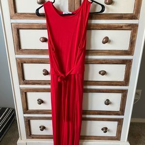 2 for $25 Red tie waist midi dress